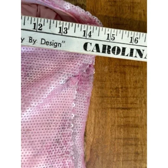 LoveShackFancy Stasia Sequin Dress Sz 2 Love Shack Fancy Flamenco Pink Ethereal - Picture 10 of 16